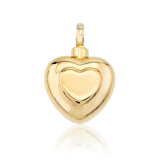 14ct Gold Vermeil Double Heart Pendant