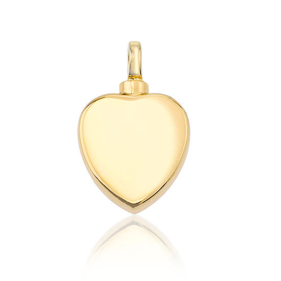 14ct Gold Vermeil Flat Heart Pendant