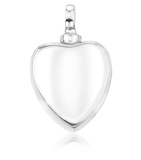 925 Silver Flat Heart Pendant